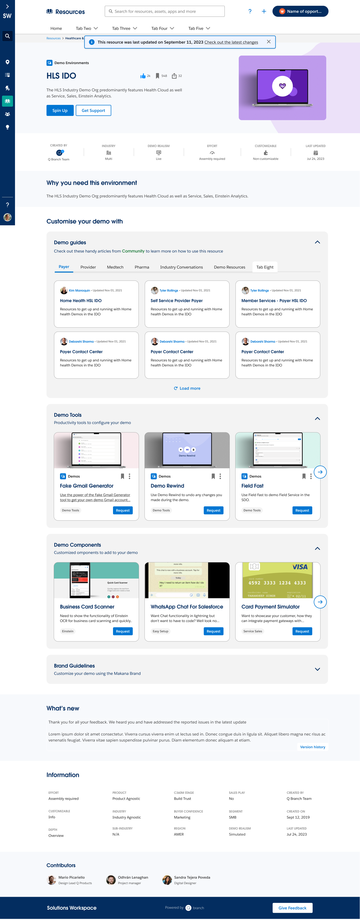 Demo Signups interface