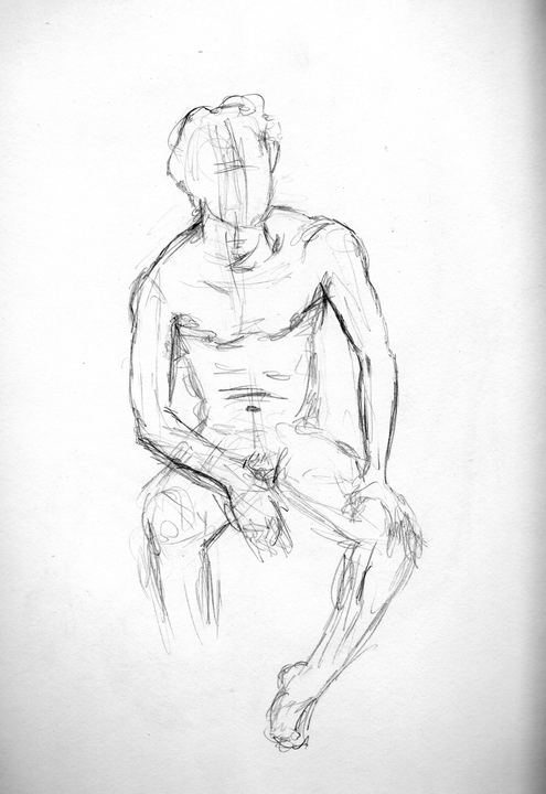 Figure Study, graphite by Keith Mistler