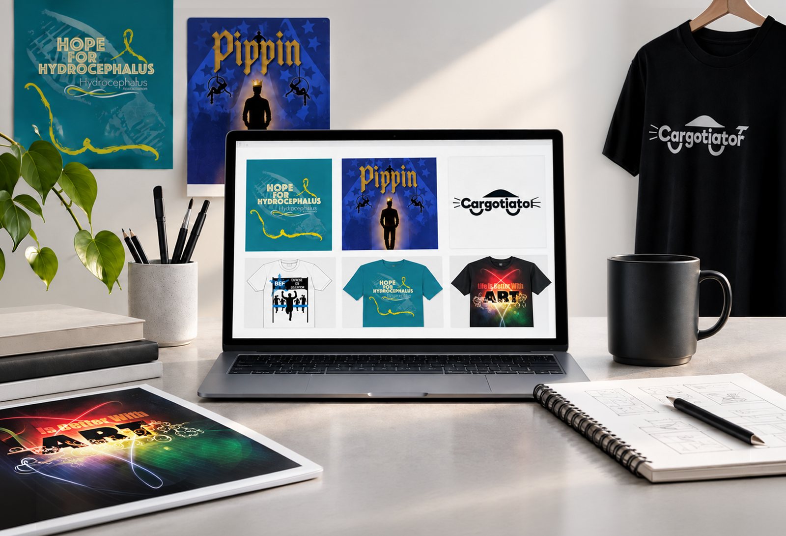 Student creative studio work