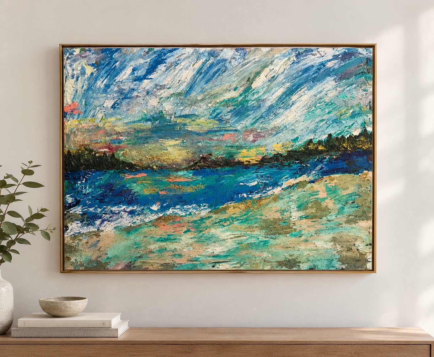 Abstract landscape painting by Keith